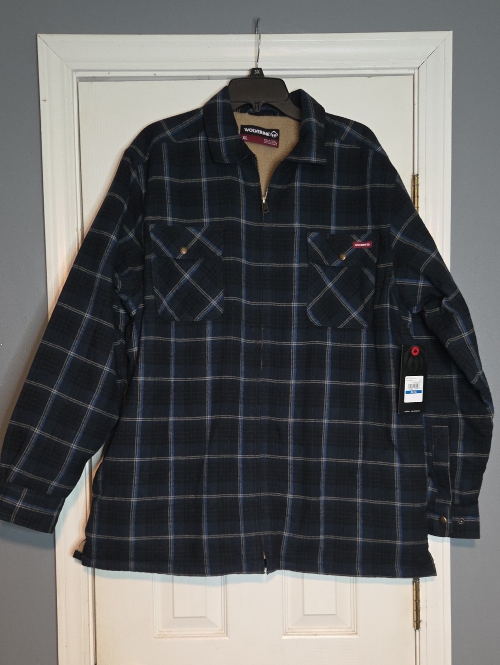 Wolverine Fleece Lined  Plaid Shirt Jacket